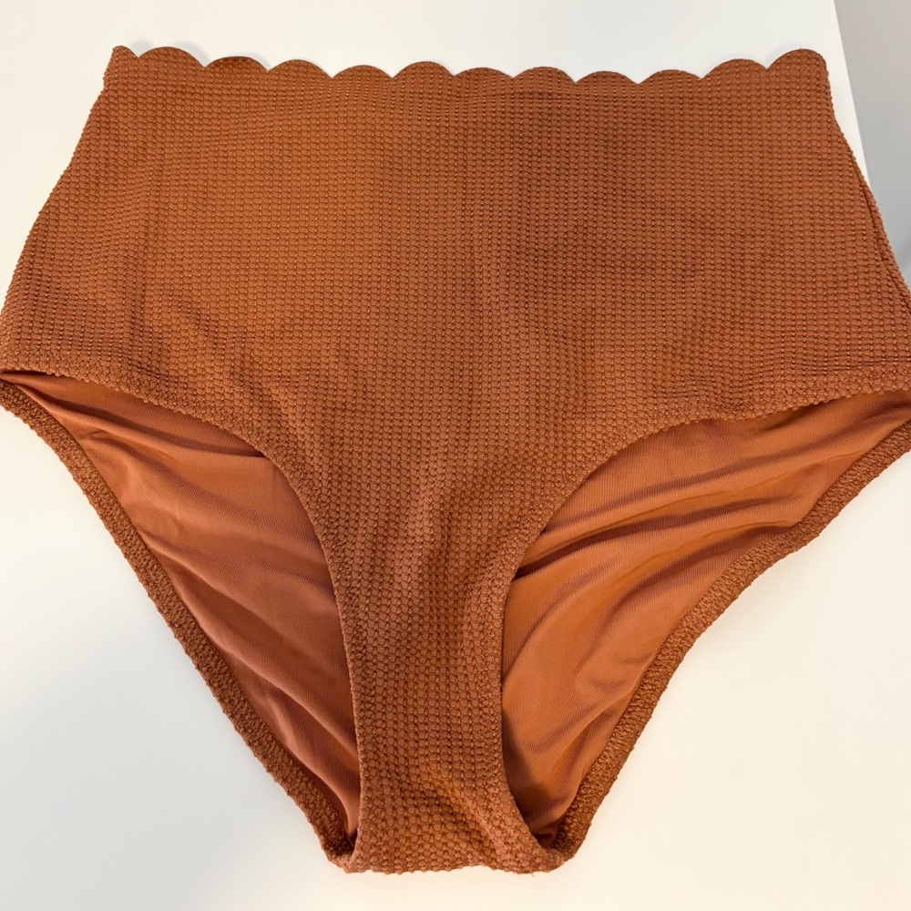 Aerie scalloped edge high waited swim bottoms